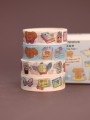 Набор декоративного скотча 4 шт. "Puppy literature", blue (1.5см*2м)