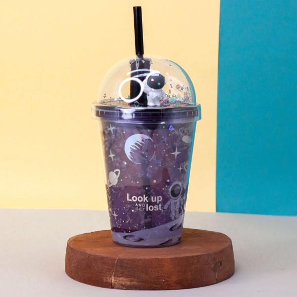 Тамблер с подсветкой "Space planet", purple (380 ml) 