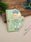Блокнот на спирали (B6) "Girl peace", green (13*18)
