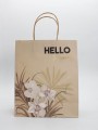 Пакет подарочный «Leaves&flowers», beige (26*32*12)