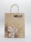 Пакет подарочный «Leaves&flowers», beige (26*32*12)