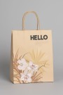 Пакет подарочный «Leaves&flowers», beige (26*32*12)