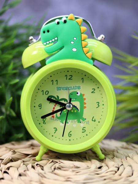Часы-будильник «Dinopalm», green (13х9 см) 