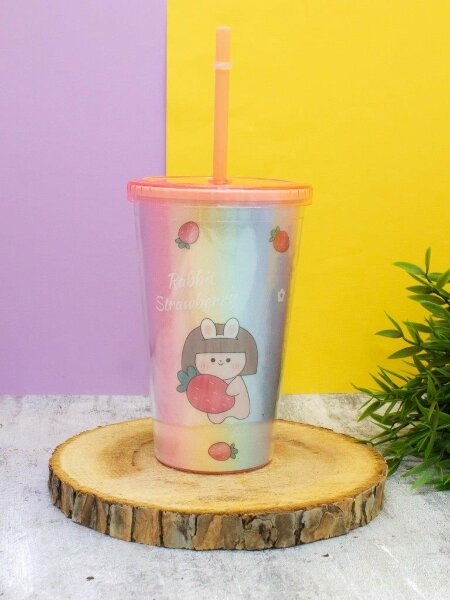 Тамблер "Rabbit strawberry", pink 