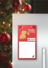 Магнитный блок для заметок  ПО-ПЛАНУ. "Cappy new year! Pizza", плотность 80 г.