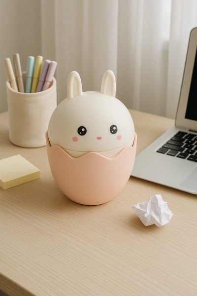 Мусорное ведро настольное "Lovely bunny", pink 