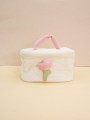 Дорожная косметичка "Flower" white, 23*15,5*16 см