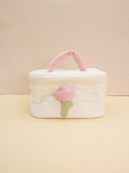 Дорожная косметичка "Flower" white, 23*15,5*16 см 