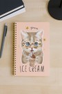 Блокнот на спирали (А7) "Kitty ice cream", orange (10.5*7.5)
