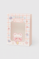 Пакет подарочный (XS) "Lovely animals, plaid", pink (14.5*19.5*10)