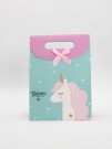 Пакет подарочный (M) "Lovely unicorn", green (19x 9 x 27)
