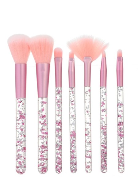 Набор кистей для макияжа "Gleaming Rose", 7 кистей 