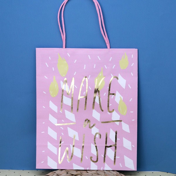 Пакет подарочный (S) «Holiday make», pink (21*25.5*10) 