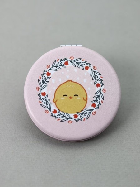Зеркало "Little chick flowers", pink 