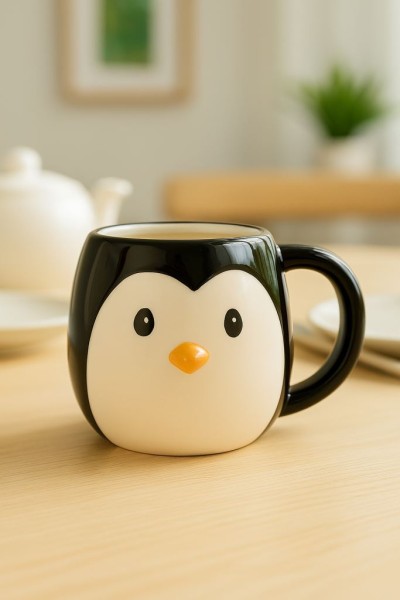 Кружка керамическая «Penguin», black, 500 мл 