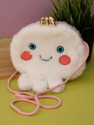 Сумочка плюшевая "White octopus", white (18.5*22.5 см)