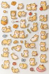Наклейки "Lovely and cute cats", pink