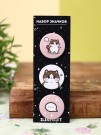 Набор значков 3 шт. iLikeGift Аниме «Cute cat»
