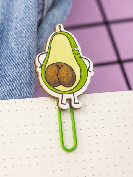 Закладка – скрепка "Avocado and popka" 