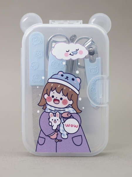 Маникюрный набор "Anime girl rabbit", blue 