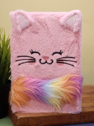 Блокнот плюшевый «Sleeping cat», pink, 21 х 15 см, плотность 80 гр.