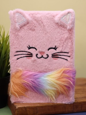 Блокнот плюшевый «Sleeping cat», pink, 21 х 15 см, плотность 80 гр.