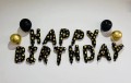 Набор воздушных шаров «Happy birthday» 17 шт., black