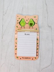 Магнитный блок для записей с карандашом «Avocado dance», green, 9х17 см