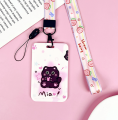 Футляр для карт на ленте "Star сat and hearts", is sitting