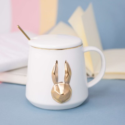 Кружка "Hare gold", white (350ml)