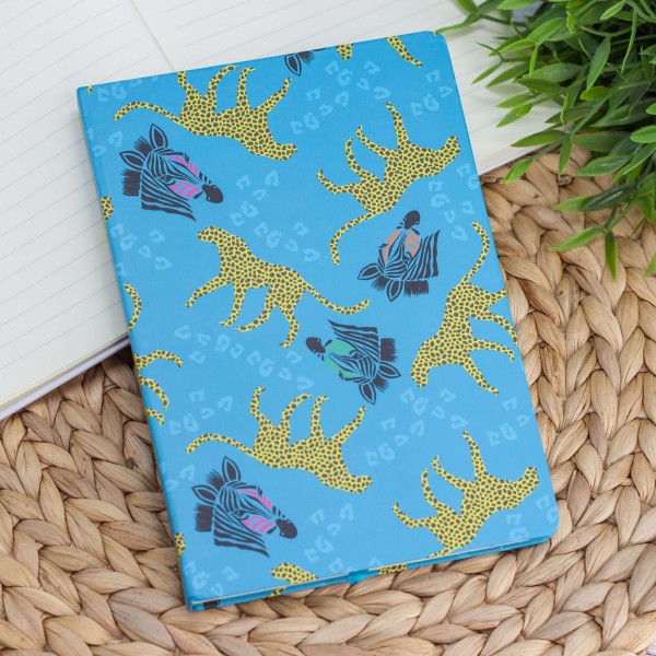 Блокнот (A5) "Africa leopard", blue (14.5*21) 