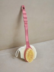 Двусторонняя мочалка-щётка для тела "Body brush", pink