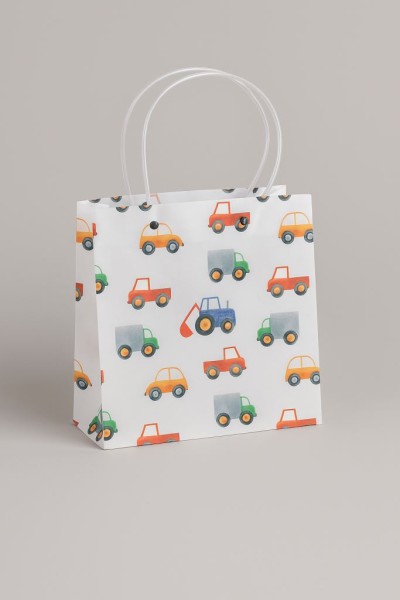 Пакет подарочный прозрачный «Crazy gift», tractor (22*21,5*10) 
