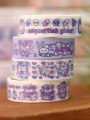 Набор декоративного скотча 4 шт. "Egg group", purple (1.5см*2м)