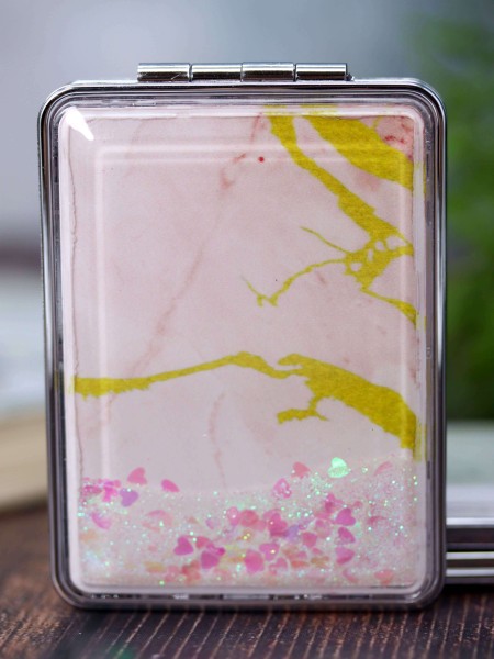 Зеркало "Marble gold", pink 