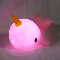 Ночник-антистресс "Whalecorn", pink (12*14 см)