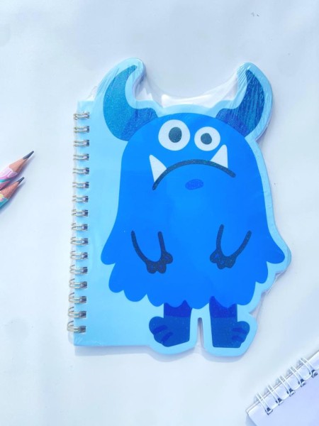 Блокнот на спирали (B6) "Sad monster", blue (13*18) 