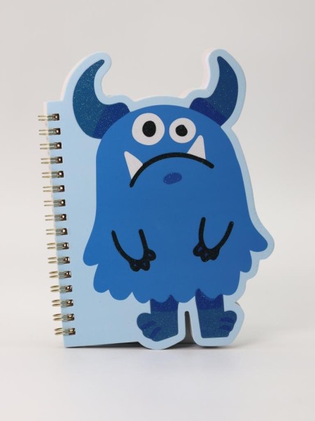 Блокнот на спирали (B6) "Sad monster", blue (13*18) 