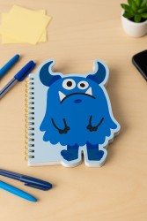 Блокнот на спирали (B6) "Sad monster", blue (13*18)