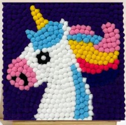 Картина из помпонов Draw Me! «Funny unicorn», (20 х 20 см)