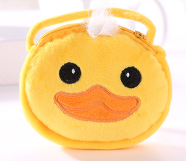Сумочка плюшевая "Funny duck", yellow (13*11,5 см) 