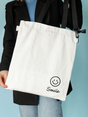 Сумка шоппер "Smile", white