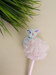 Ручка с помпоном "Proud Lama", pink