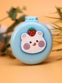 Расческа раскладная с зеркалом  "Strawberry bear folding", blue