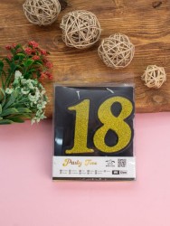 Свеча для торта "Happy B-day 18" (120 мм)