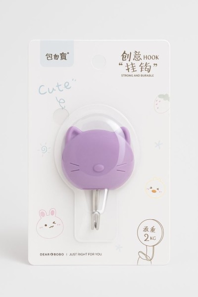 Крючок на липучке «Kitty», purple 