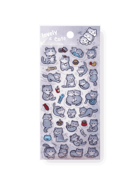 Наклейки "Lovely and cute cats", purple 