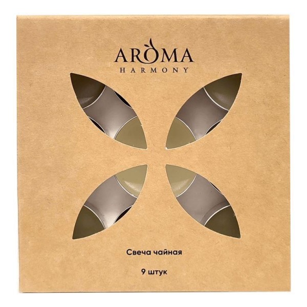 Набор чайных свечей "AROMA HARMONY", 9 штук 