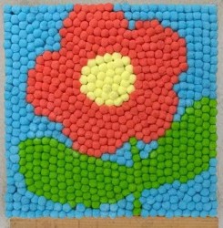 Картина из помпонов Draw Me! «Flower», (20 х 20 см)