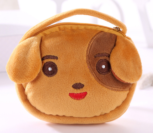 Сумочка плюшевая "Cute dog", brown (13*11,5 см) 